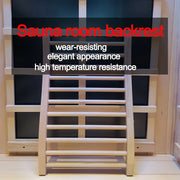 1290W Hemlock 1 Person Sauna Indoor Spa Room , FAR Infrared Sauna with Touch Intelligent Panel, Bluetooth LED Reading Light,Temperature Protection for Home Gym